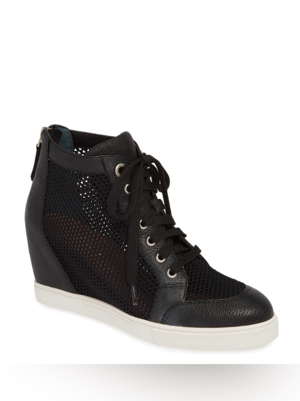 Linea Paolo Black leather Sneaker Bootie Size 7